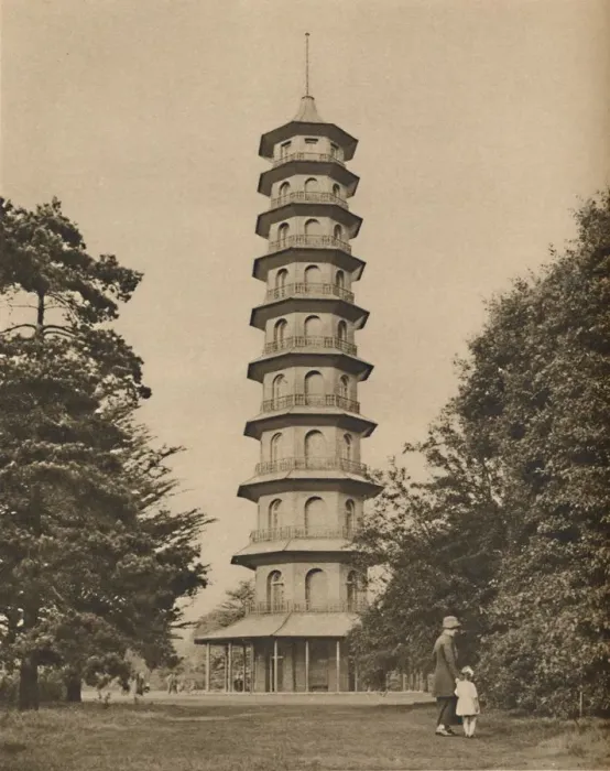 Framed Print : Eighteenth Century Version of a Pagoda in Kew Gardens, c1935. Creator: Unknown Framed Print : Eighteenth Century Version of a Pagoda in Kew Gardens, c1935. Creator: Unknown