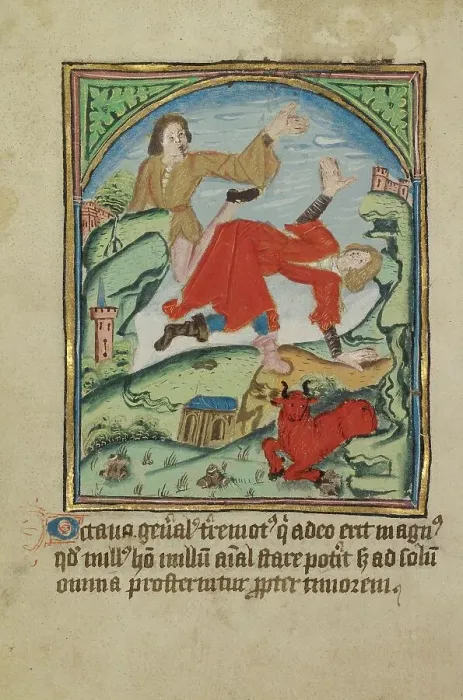 Framed Print : The Eighth Sign before the Day of Judgment; Illustrated Vita Christi... about 1480-1490. Creator: Unknown Framed Print : The Eighth Sign before the Day of Judgment; Illustrated Vita Christi... about 1480-1490. Creator: Unknown