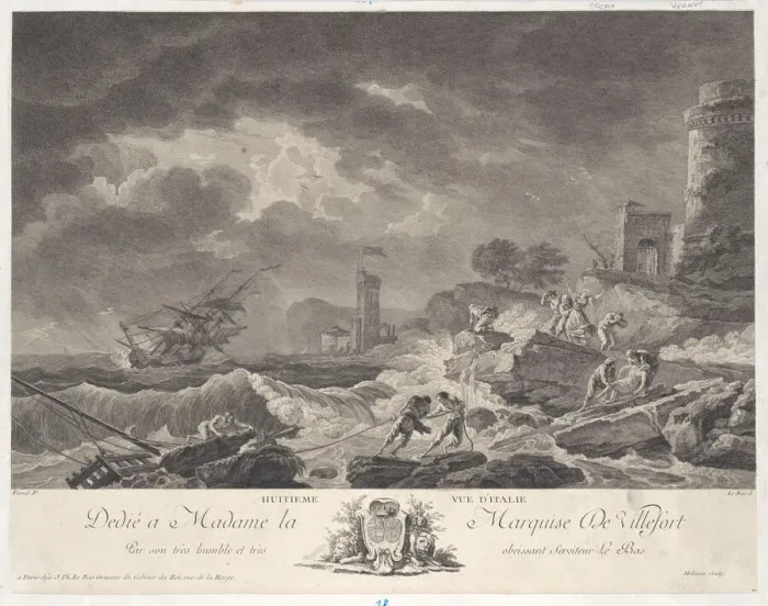 Framed Print : Eighth View of Italy, ca. 1770. Creator: Isidore-Stanislas Helman