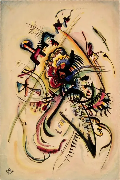 Framed Print : An eine Stimme (With One Voice), 1916. Creator: Kandinsky, Wassily Vasilyevich (1866-1944) Framed Print : An eine Stimme (With One Voice), 1916. Creator: Kandinsky, Wassily Vasilyevich (1866-1944)