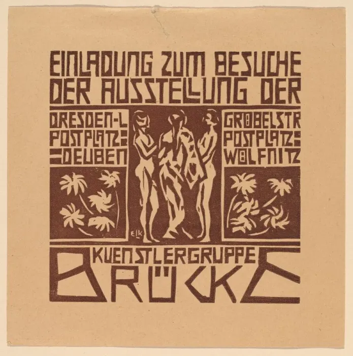 Framed Print : Einladung... Ausstellung der Kuenstlergruppe Brücke Framed Print : Einladung... Ausstellung der Kuenstlergruppe Brücke