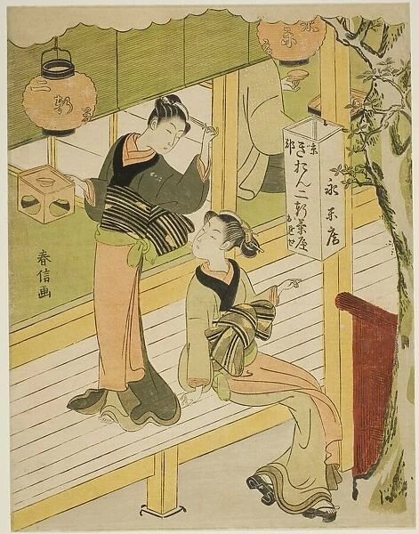 The Eiraku-an teahouse in Kyoto, c. 1768  /  69. Creator: Suzuki Harunobu