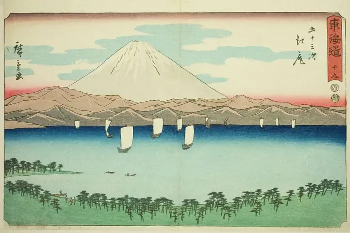 Framed Print : Ejiri-No. 19, from the series Fifty-three Stations of the Tokaido (Tokaido gojusan... c. 1847 / 52. Creator: Ando Hiroshige. Ejiri-No. 19, from the series Fifty-three Stations of the Tokaido (Tokaido gojusan... c. 1847 / 52) Framed Print : Ejiri-No. 19, from the series Fifty-three Stations of the Tokaido (Tokaido gojusan... c. 1847 / 52. Creator: Ando Hiroshige. Ejiri-No. 19, from the series Fifty-three Stations of the Tokaido (Tokaido gojusan... c. 1847 / 52)