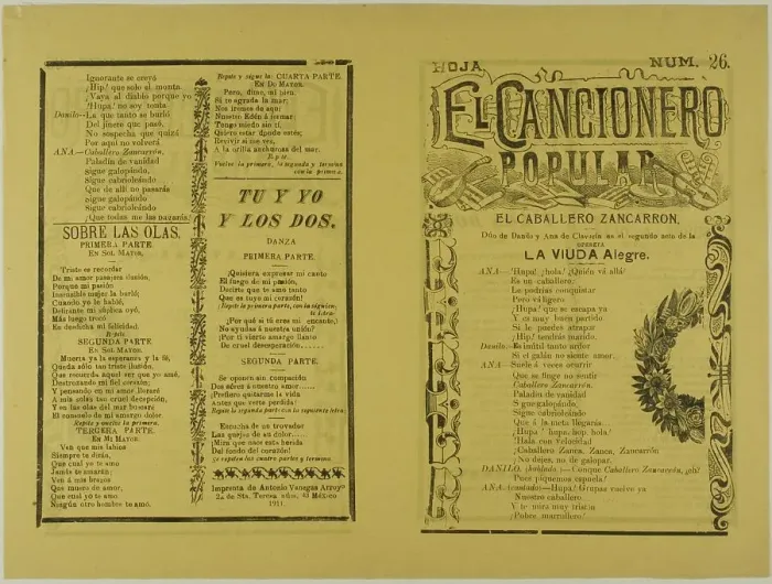 Framed Print : El cancionero popular, hoja num. 26 (The Popular Songbook, Sheet No. 26), n.d. Creator: Unknown Framed Print : El cancionero popular, hoja num. 26 (The Popular Songbook, Sheet No. 26), n.d. Creator: Unknown