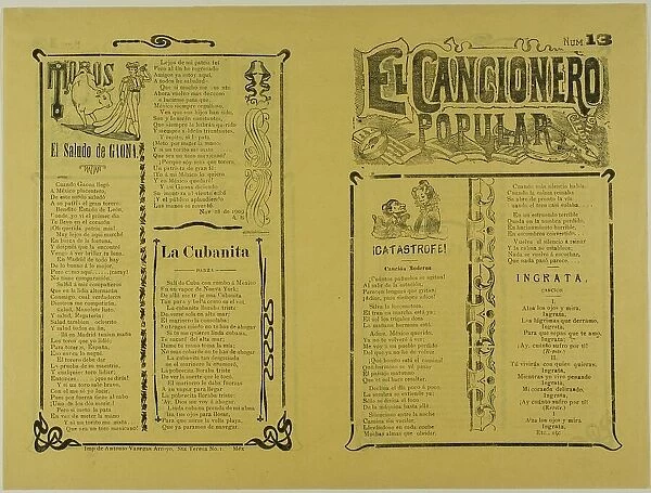 El cancionero popular, num. 13 (The Popular Songbook, no. 13), n.d. Creator: Unknown
