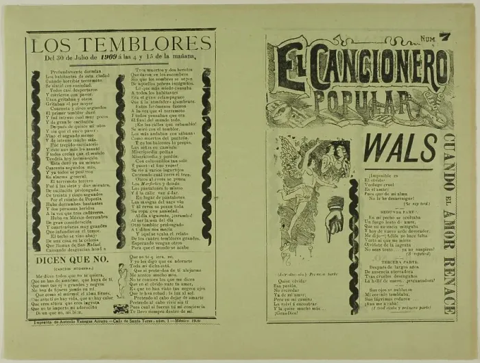 Framed Print : El cancionero popular, num. 7 (The Popular Songbook, No. 7), n.d. Creator: Unknown Framed Print : El cancionero popular, num. 7 (The Popular Songbook, No. 7), n.d. Creator: Unknown