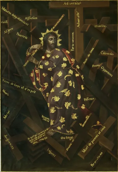 Framed Print : El Cristo de las Cruces, Early 18th cen Artist: Moyen, Francisco (1720-1761) Framed Print : El Cristo de las Cruces, Early 18th cen Artist: Moyen, Francisco (1720-1761)