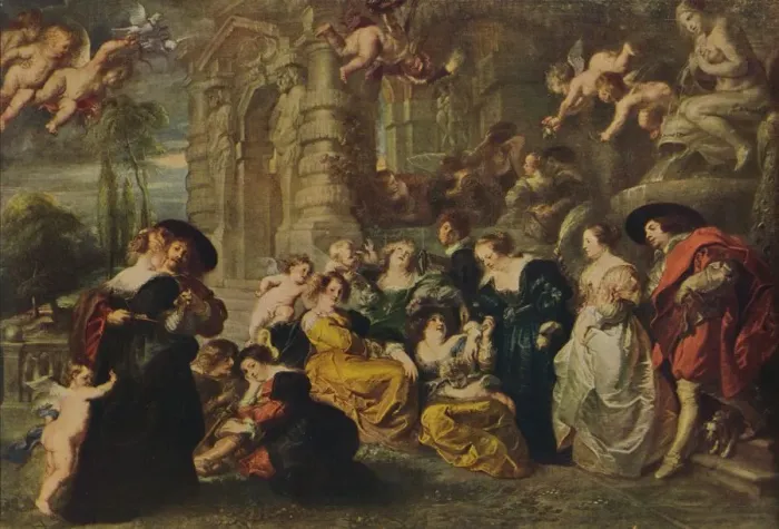 Framed Print : El Jardin Del Amor, (The Garden of Love), 1633, (c1934). Artist: Peter Paul Rubens Framed Print : El Jardin Del Amor, (The Garden of Love), 1633, (c1934). Artist: Peter Paul Rubens