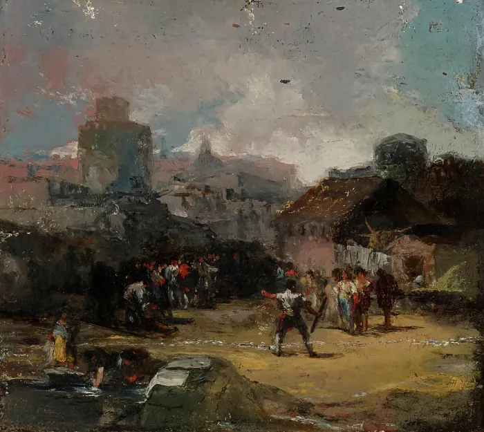Framed Print : El Juego de Barras (The Game of Bars), about 1860. Creator: Eugenio Lucas Velazquez Framed Print : El Juego de Barras (The Game of Bars), about 1860. Creator: Eugenio Lucas Velazquez