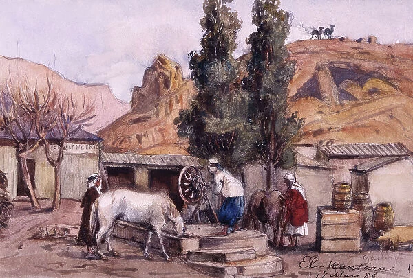 El Kantara March 17, 1886', Algeria, 1886. Creator: Fritz von Dardel. El Kantara March 17, 1886', Algeria, 1886. Creator: Fritz von Dardel