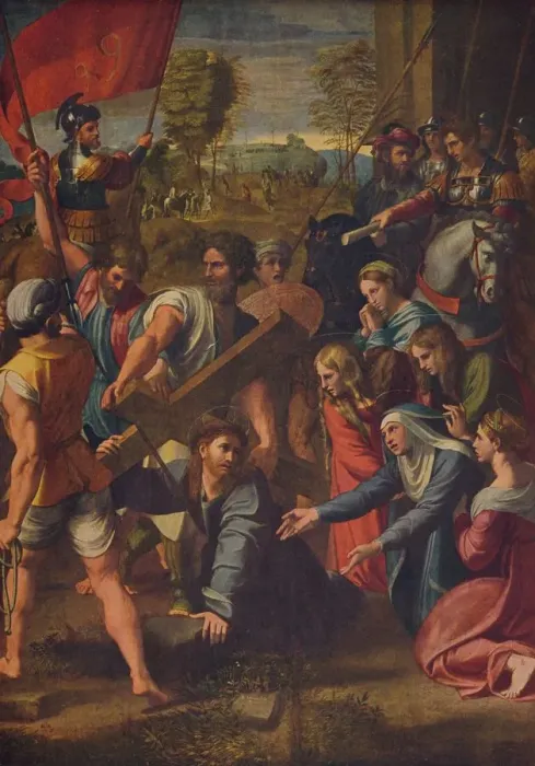 Framed Print : El Pasmo de Sicilia, (Christ Falling on the Way to Calvary), c1515, (c1934). Artist: Raphael Framed Print : El Pasmo de Sicilia, (Christ Falling on the Way to Calvary), c1515, (c1934). Artist: Raphael