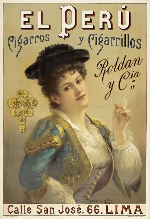 Framed Print : El Peru. Cigarros y cigarillos, 1895. Creator: Anonymous