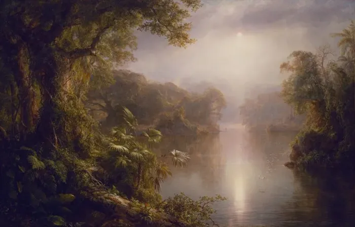 Framed Print : El Rio de Luz (The River of Light), 1877. Creator: Frederic Edwin Church Framed Print : El Rio de Luz (The River of Light), 1877. Creator: Frederic Edwin Church