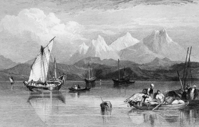 Framed Print : El Wuish, - Red Sea, 1834. Creator: Clarkson Stanfield Framed Print : El Wuish, - Red Sea, 1834. Creator: Clarkson Stanfield