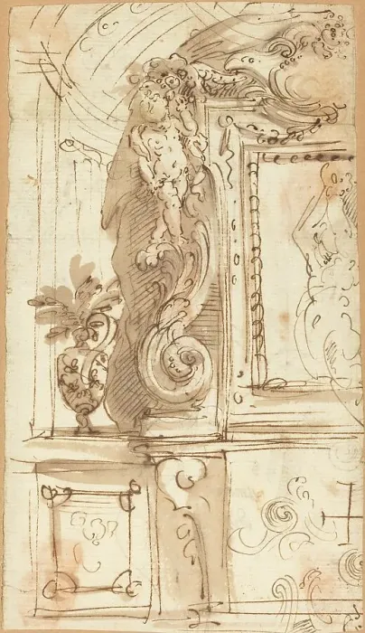 Framed Print : An Elaborately Sculpted Frame. Creator: Unknown Framed Print : An Elaborately Sculpted Frame. Creator: Unknown