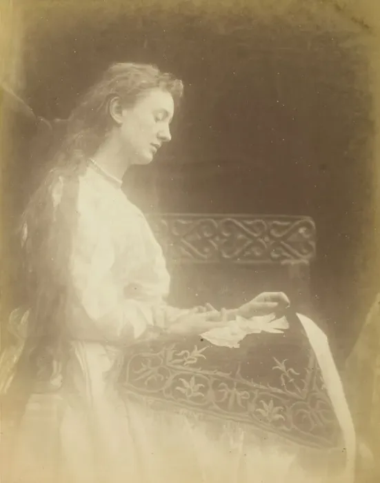 Framed Print : Elaine, c. 1874. Creator: Julia Margaret Cameron Framed Print : Elaine, c. 1874. Creator: Julia Margaret Cameron