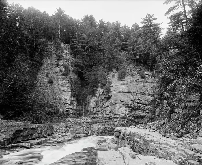 Framed Print : The Elbow, Ausable Chasm, between 1900 and 1910. Creator: Unknown Framed Print : The Elbow, Ausable Chasm, between 1900 and 1910. Creator: Unknown