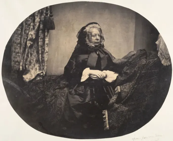 Framed Print : [Elderly Lady Sitting], 1854-56. Creator: Louis-Pierre-Theophile Dubois de Nehaut