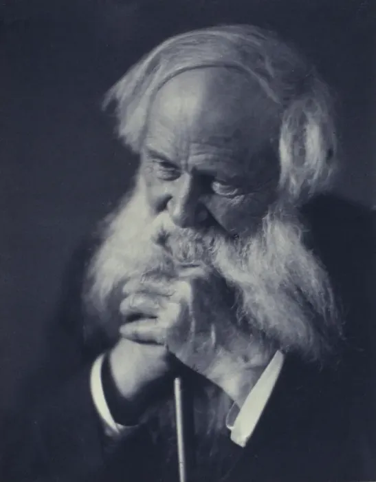 Framed Print : Elderly man clasping a cane(?), head-and-shoulders portrait, c1900. Creator: Horace L Bundy Framed Print : Elderly man clasping a cane(?), head-and-shoulders portrait, c1900. Creator: Horace L Bundy