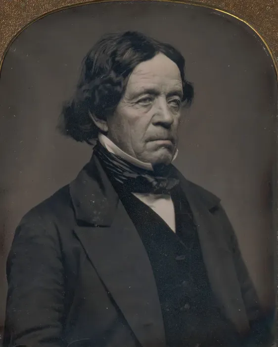Framed Print : Elderly Man with Dark Hair, 1850s. Creator: Unknown Framed Print : Elderly Man with Dark Hair, 1850s. Creator: Unknown
