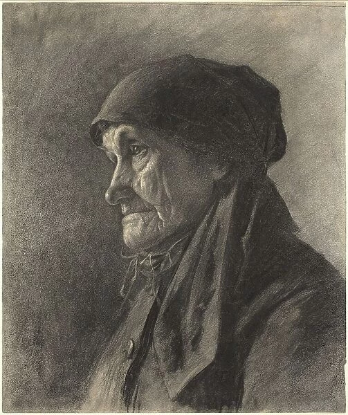 An Elderly Peasant Woman, c. 1878. Creator: Leon-Augustin Lhermitte