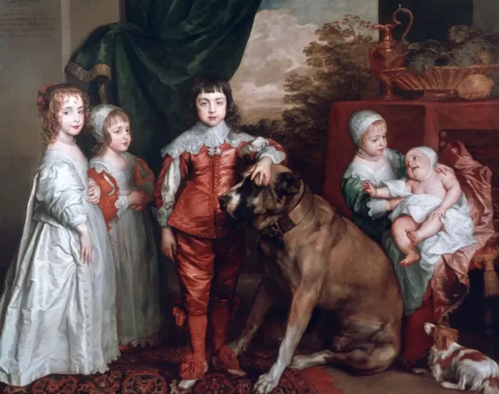 Framed Print : The Five Eldest Children of Charles I, 1637. Artist: Anthony van Dyck Framed Print : The Five Eldest Children of Charles I, 1637. Artist: Anthony van Dyck