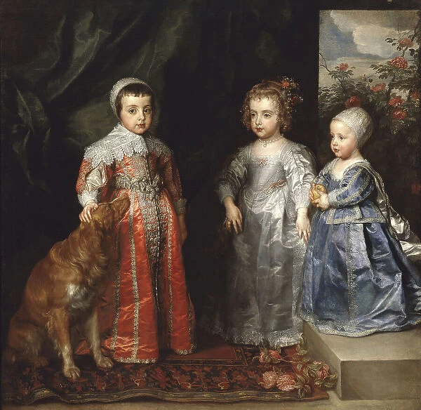 The three eldest children of Charles I Stuart (1600-1649) and Henrietta Maria... 1635. Creator: Dyck, Sir Anthonis van (1599-1641)