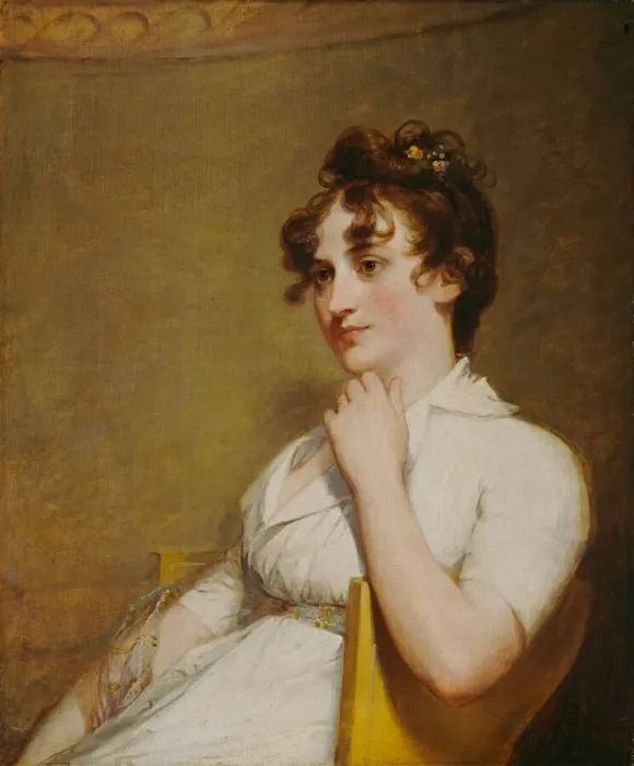 Framed Print : Eleanor Parke Custis Lewis (Mrs. Lawrence Lewis), 1804. Creator: Gilbert Stuart Framed Print : Eleanor Parke Custis Lewis (Mrs. Lawrence Lewis), 1804. Creator: Gilbert Stuart