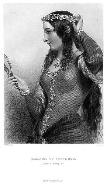 Eleanor of Provence (c1223-1291), Queen consort of King Henry III, 19th century.Artist: B Eyles