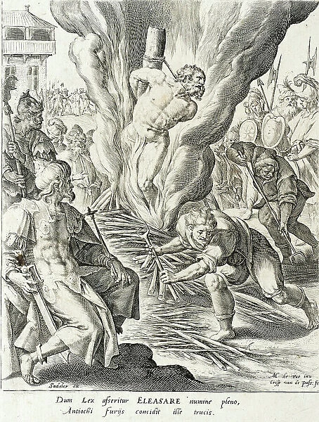 Eleazer killed by Antiochus, 1591. Creator: Crispijn de Passe I