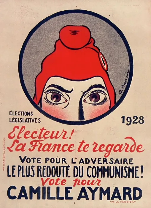 Framed Print : Electeur! la France te regarde, 1928. Creator: Barrère, Adrien (1877-1931) Framed Print : Electeur! la France te regarde, 1928. Creator: Barrère, Adrien (1877-1931)