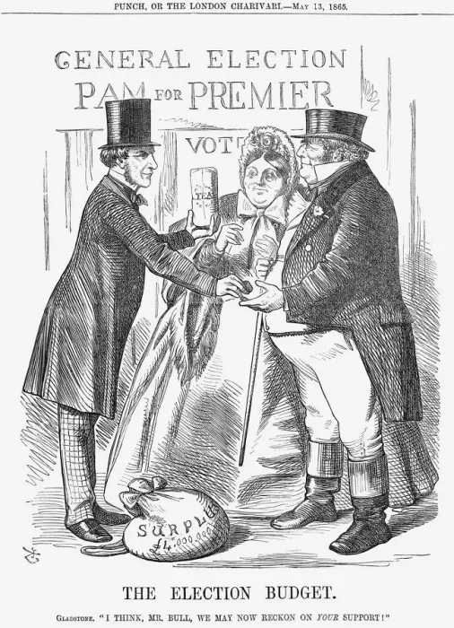 Framed Print : The Election Budget, 1865. Artist: John Tenniel Framed Print : The Election Budget, 1865. Artist: John Tenniel