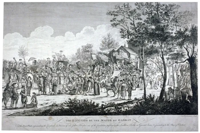 Framed Print : The Election of the Mayor of Garrat, 1782. Artist Framed Print : The Election of the Mayor of Garrat, 1782. Artist