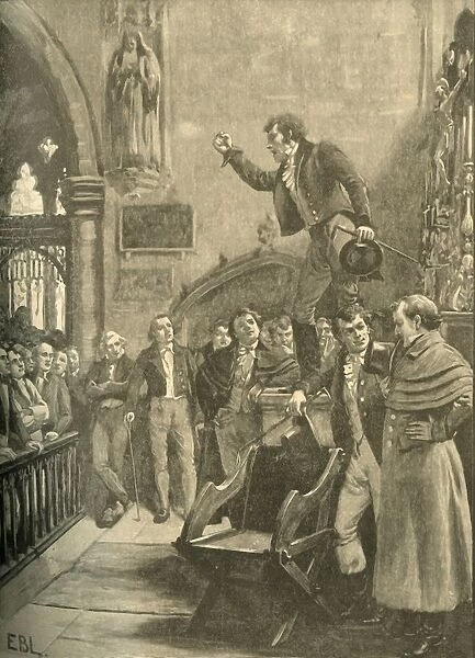 Election meeting in Ireland, 1826 (c1890). Creator: Edmund Blair Leighton