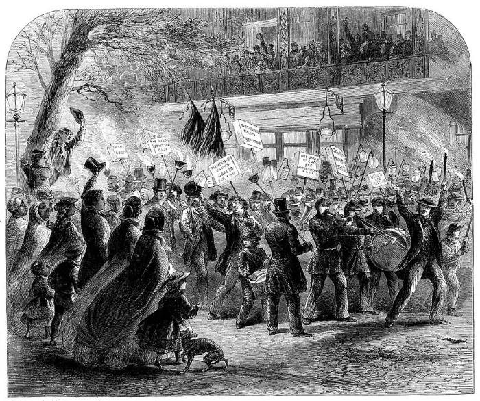 Framed Print : The election of Mr. Horatio Seymour, Governor of the State of New York…, 1862. Creator: Unknown Framed Print : The election of Mr. Horatio Seymour, Governor of the State of New York…, 1862. Creator: Unknown