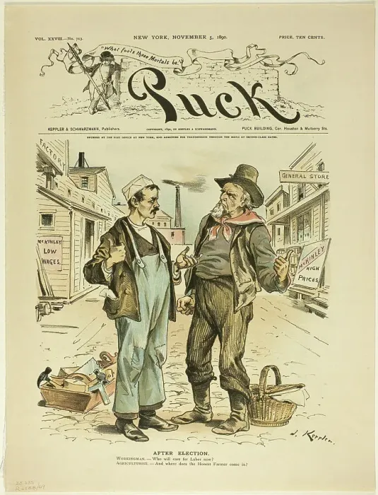 Framed Print : After Election, from Puck, published November 5, 1890. Creator: Joseph Keppler Framed Print : After Election, from Puck, published November 5, 1890. Creator: Joseph Keppler