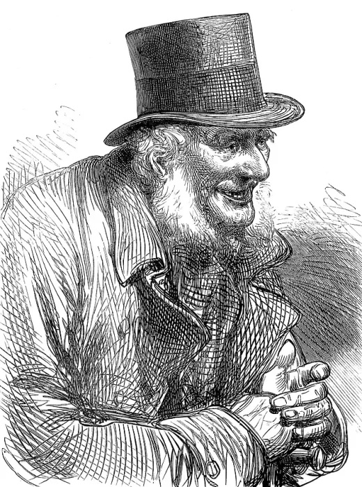 Framed Print : Election Sketches: the old voter who remembers the first reform bill, 1880. Creator: Unknown Framed Print : Election Sketches: the old voter who remembers the first reform bill, 1880. Creator: Unknown