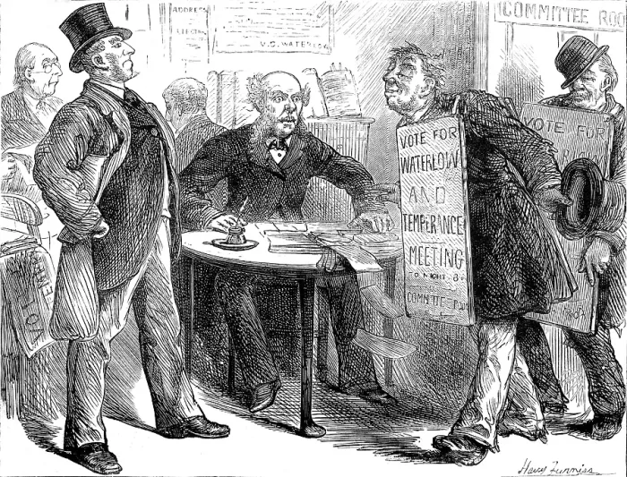 Framed Print : Election Sketches: untrustworthy standard-bearers, 1880. Creator: Unknown Framed Print : Election Sketches: untrustworthy standard-bearers, 1880. Creator: Unknown