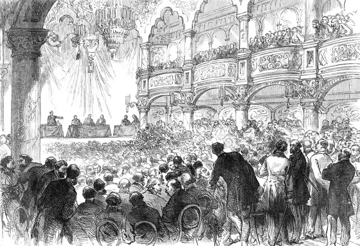 Framed Print : The Elections in Paris: a meeting in a fashionable quarter, 1869. Creator: Unknown Framed Print : The Elections in Paris: a meeting in a fashionable quarter, 1869. Creator: Unknown