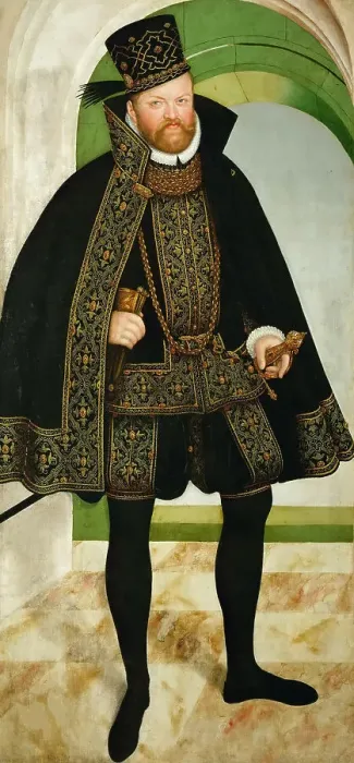 Framed Print : Elector August of Saxony (1526-1586), after 1565. Creator: Cranach, Lucas, the Younger (1515-1586) Framed Print : Elector August of Saxony (1526-1586), after 1565. Creator: Cranach, Lucas, the Younger (1515-1586)