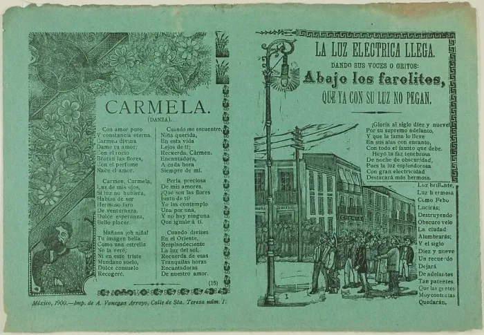 Framed Print : Electric Light Arrives, 1900. Creator: Manuel Manilla