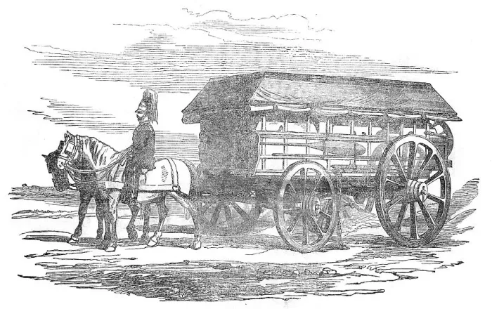 Framed Print : Electric Telegraph for the Seat of War - the Waggon, 1854. Creator: Unknown Framed Print : Electric Telegraph for the Seat of War - the Waggon, 1854. Creator: Unknown