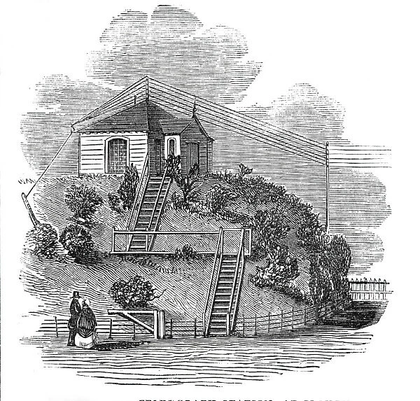 The Electric Telegraph Station, at Slough, 1844. Creator: Unknown