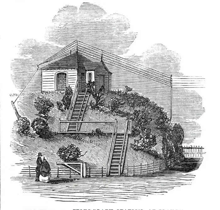 Framed Print : The Electric Telegraph Station, at Slough, 1844. Creator: Unknown Framed Print : The Electric Telegraph Station, at Slough, 1844. Creator: Unknown