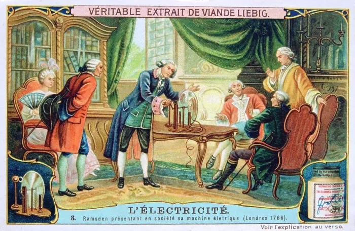 Framed Print : Electricity demonstration, London, 1766, (c1900) Framed Print : Electricity demonstration, London, 1766, (c1900)