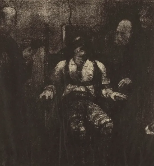 Framed Print : Electrocution (Second State), 1917. Creator: George Wesley Bellows Framed Print : Electrocution (Second State), 1917. Creator: George Wesley Bellows