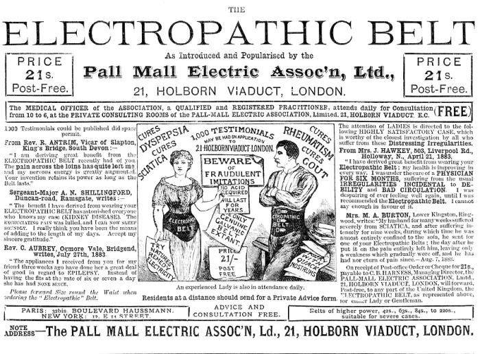 Framed Print : The Electropathic Belt, 1883. Creator: Unknown Framed Print : The Electropathic Belt, 1883. Creator: Unknown