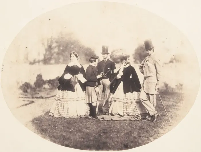 Framed Print : [Elegant Group Outdoors], ca. 1856-1859 Creator: Horatio Ross