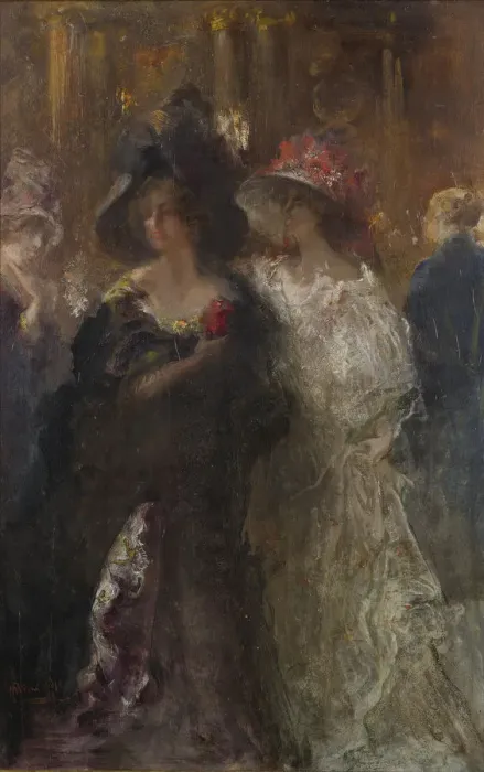 Framed Print : Two elegant ladies, 1910 Framed Print : Two elegant ladies, 1910