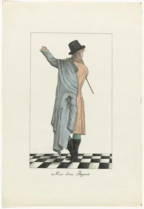 Framed Print : Elegant outfit, 1800. Creator: Anon